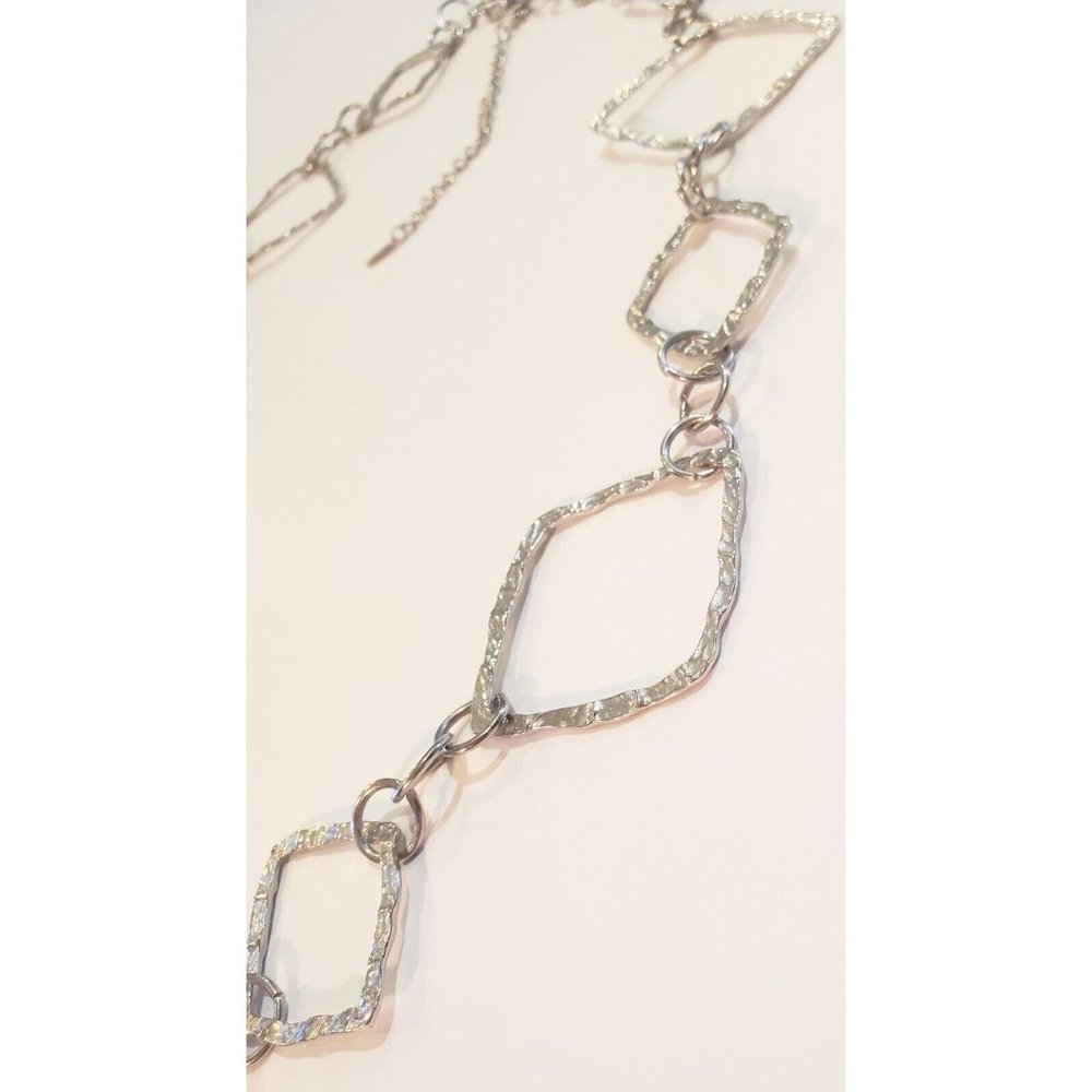 Vintage VCLM Silver Tone Necklace Estate Signed 40 inches - Picture 6 of 7